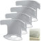 DigScape 4 cinghie per lenzuola, resistenti, con strisce di bloccaggio, clip di fissaggio per lenzuola, protezioni per materassi e biancheria da letto (grigio)