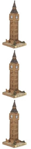 MAGICLULU 3 Stück Big Ben Ornamente Wahrzeichen Figuren Reise Ornamente Architektur Mini Tisch Big Ben Schlafzimmer Big Ben Dekoration Dekorativer Big Ben Big Ben