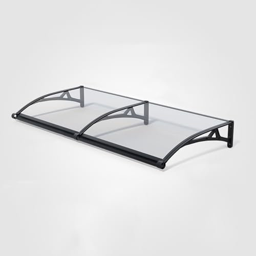 XMLYSMYS Marquesina Puerta Exterior con Soporte de Aleación de Aluminio, Toldo para Puerta de Entrada, Protección contra Lluvia y Sol, para Patio, Balcón(60x200cm/23.6x79in)