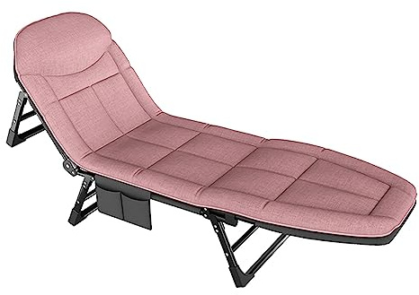 Lsoiup Sonnenliege für den Außenbereich, Zero Gravity Liegestuhl für Zuhause, Relax-Loungesessel für Terrassen, Terrassen, Gärten, Camping, Pink