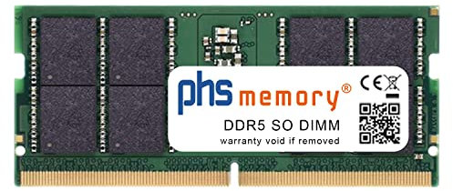 PHS-memory 32GB RAM Speicher kompatibel mit Asustor Lockerstor 4 Gen3 (AS6804T) DDR5 SO DIMM 4800MHz PC5-38400-S