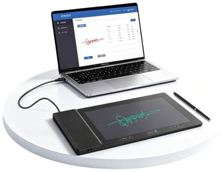 LCD Electronic Signature Pad USB Digital Signature Tablet Handwriting Capture Sign Pad Support PDF Word Excel WPS Secondary Development Kit for Office Finance Hospital Government OA System Windows