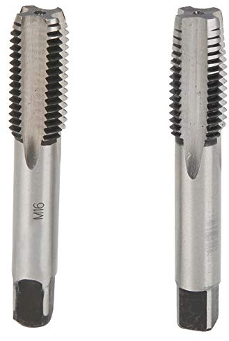 Candeon Punta trapano metrica M16 in acciaio al carbonio, punta trapano, flauto dritto, fori filettati, legno, plastica