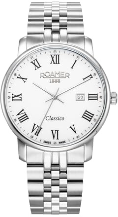 Roamer - Armbanduhr Date Classico Gents - Quartz Uhrwerk - Gehäusebreite: 40 mm - Edelstahl - 3 ATM