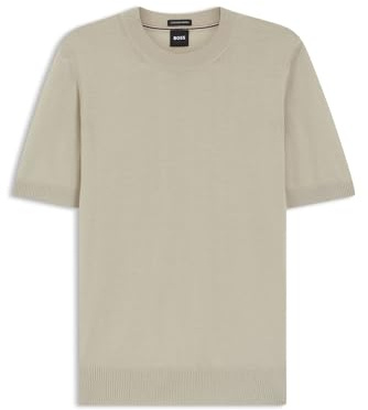Kurzärmliges Strick-t-Shirt Aus Merinowolle