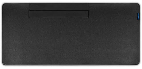 Geekria Vegan Leather Desk Mat with Dust Cover, Non-Slip Waterproof Blotter Mat, Computer Keyboard Pad for Office/Home/Writing/Gaming, Large Desk Protector (35.4 x 16.1 Black)