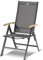 Hartman Aruba Multipositionssessel in Xerix Anthrazit, solides Aluminiumgestell, Sitzfläche aus hochwertiger Textilene, ca. 68 x 62 x 111,5 cm, Rückenlehne verstellbar, Teakholz-Armlehne, wetterfest