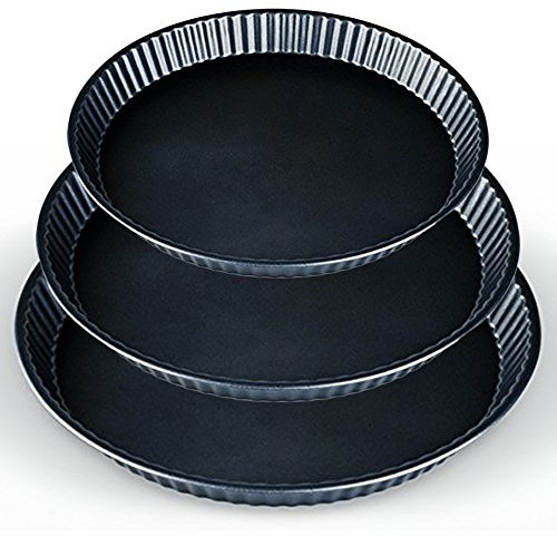 Em Home - Set von 3 Obsttortenform - Obstkuchenform Antihaftbeschichtung - Ø 20, 25 und 31 cm