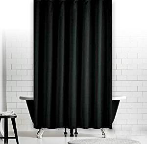 Rideau de douche textile en tissu - Noir - 180 x 230 cm Rideau de douche noir