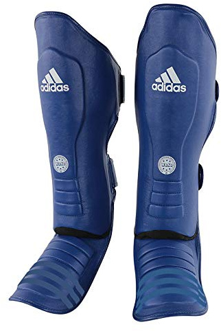 adidas Unisex – Erwachsene WAKO Super-Pro Shin-n-Step Schienbeinschoner, Fußschutz, blau, M