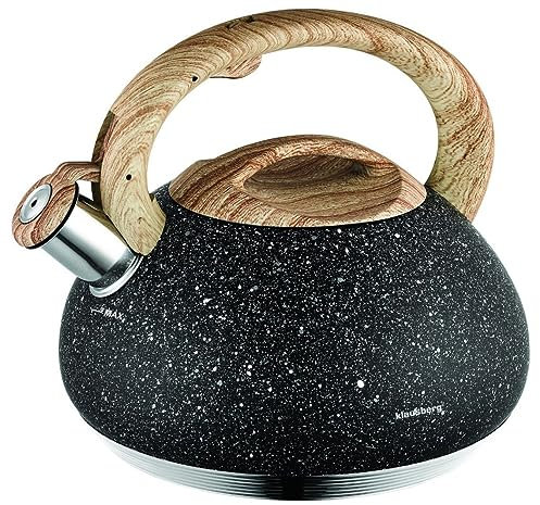 Klausberg Flötenkessel Wasserkessel 2.7L Kessel 7-Schicht Boden Schwarz KB-7279