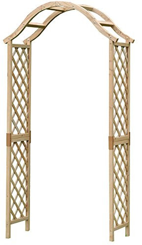 Selections GFH798 Wooden Garden Arch with Curved Top (Tan)