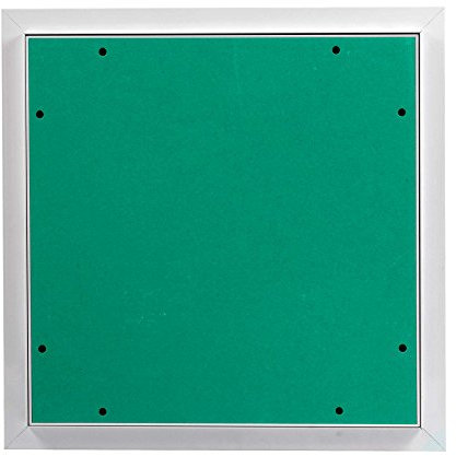 MW multi werkzeug Revisionsklappe 500 x 500 mm mit 12,5mm GK-Einlage imprägniert für Feuchtraum geeignet Aluminium-Rahmen weiß pulverbeschichtet 50 x 50 cm