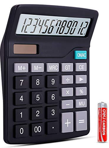 Electronic Calculator Dual-Power Solar And AA Batteries