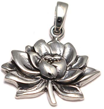 Loveyourdiamonds Lotusblüte Kettenanhänger aus 925 Sterling Silber