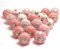The Boho Street Ceramic Door Handles - Various Ceramic Buttons, Mixed Designs, Cabinet knobs, Drawer Handles 20 Pink & White