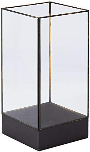 House Doctor Pm0382 Schaukasten, Pflanze, schwarz antik, L, B: 21 cm, H: 45 cm, w