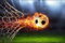 Muralo Fototapete Sport 240 x 360 cm Vlies Tapete Wandtapeten Fußball Stadion Ball in Flammen Wohnzimmer Schlafzimmer Kinderzimmer Moderne Wandbilder XXL Junge Wand Dekoration