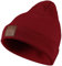 Hatstar Classics Unisex Leatherpatch Long Beanie Strickmütze Wintermütze, bordeaux, 30