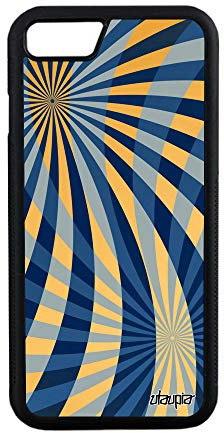 Coque pour Apple iPhone 8 en Silicone Illusion d'optique Design Telephone Bleu geometrique Original Pas Cher Motif Portable 32 Go coloré