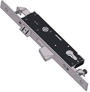 Art. 141030F25 SERRATURA DI SICUREZZA PER MONTANTI triplice Catenaccio basculante - E - 30 - Ambidestra- Frontale - 25 X 300 1 - Int. man. - 85 - Dim. cassa - 45 X 175-