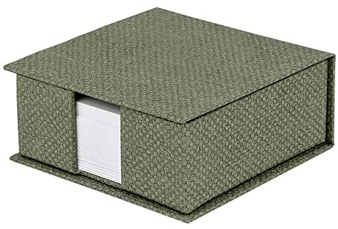 Rössler SOHO Zettelkasten | Notizzettel-Box | Schreibtisch-Organizer | Büro-Zubehör | Schreibtisch Deko | Homeoffice Ausstattung | 110x46x110mm | 1 Stück | Farbe: Grün | Salbei