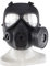 KODENOR Airsoft Taktische Maske Anti-Nebel PC. Objektivschutzmasken Einzelventilmask-Gasmaske BB. Gun Paintball Shooting Games Equipment (Color : MA-27-BK)