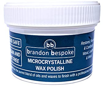 Microcrystalline Wax Polish (Food Safe) - Wood Wax - 125ml - Wood Treatment - Brandon Bespoke - for All Woods (125ml)