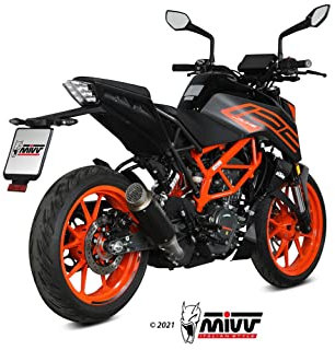Mivv SPLIP-ON GPpro - Pot d’échappement compatible pour KTM 125 Duke à partir de 2021, Euro 5, noir