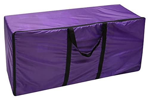 NINGWANG Hay Bale Storage Bag, Extra Large Tote Hay Bale Carry Bag, Foldable Portable Horse and Livestock Hay Bale Bags with Zipper Waterproof, Purple