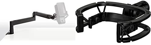 Elgato Wave Mic Arm LP-Premium Low Profile Mikrofonarm mit Kabelkanälen für sauberen Arbeitsplatz & Wave Shock Mount, Maximale Isolation von Schwingungen, speziell für Elgato Wave-Mikrofone entwickelt