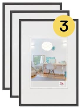 walther design Cadre photo Walther Design noir 10 x 15 cm lot de 3, cadre en plastique New Lifestyle KV015B3