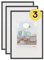 walther design Cadre photo Walther Design noir 10 x 15 cm lot de 3, cadre en plastique New Lifestyle KV015B3