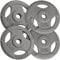 Physionics® Hantelscheiben Set - 1x5/2x5/4x5/6x5/1x10/2x10/4x10/6x10 kg, aus Gusseisen, mit Griff, 31mm Bohrung, für Langhantel/Kurzhantel - Gewichtsscheiben Guss, Gewichte Scheiben Set (4x5kg (20kg))