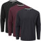 Charles Wilson 3 Pack Long Sleeved Plain Crew Neck T-Shirt (3XL, Dark Essentials 21 (0822))