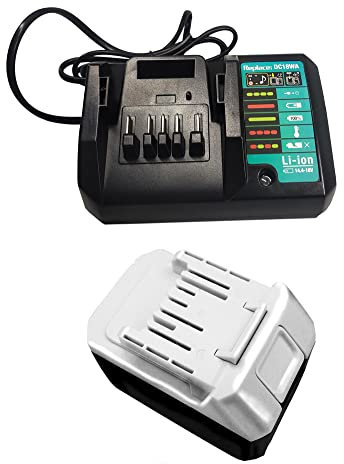 Chargeur pour Makita DC18WA 14,4-18 V avec 14,4 V 4,0 Ah BL1440G BL1413G 196375-4 BL1415G Batterie pour Makita HP347D DF347D JV143D TD126D UH480D UM165D UR140D MT080D 0E BFR5 40ZJ