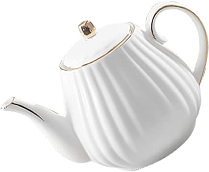 de porcelana con infusor Swansea blanca, Pottery Farmhouse, Cafetera Tetera Porcelana Kits De Adornos para Adultos Dispensador De Café Placa Vitroceramica Café con Leche Contenedor De Agua Titular