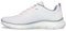 Skechers Femme Flex Appeal 5.0 Baskets Basses, White Mesh Pink Light Blue Trim, 38 EU