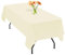 1 Packung beige Polyester-Tischdecke für 1,8 m große rechteckige Tische, 153 x 260 cm Polyester-Stoff-Tischdecke, knitterfrei, waschbar, für Hochzeit, Geburtstag, Party, Bankette, Dekoration