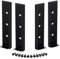 Yaocom 4 Pcs 5.91 x 1.38 Inches Garage Door Seal Iron Garage Door Corner Seal Left and Right Garage Door Side Seal Garage Door Guards Mouse Blocker for Garage for Residential and Commercial Use