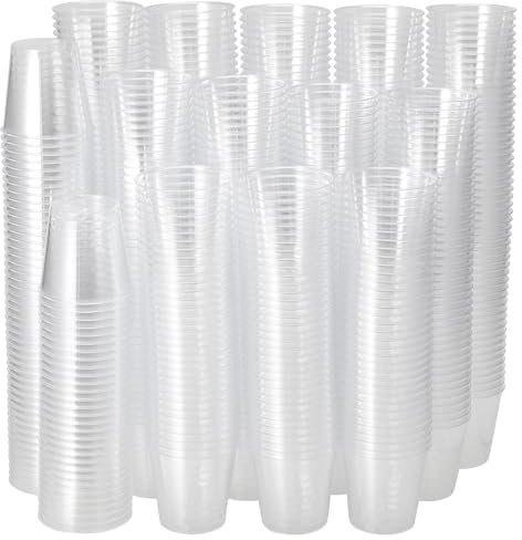 MAHIONG 600 Pack Shot Glass, 30ml Plastic Shot Glasses, 1oz Mini Clear Shot Glasses for Tasting, Sample Tasting Cups for Christmas, Parties, Events, and Celebrations