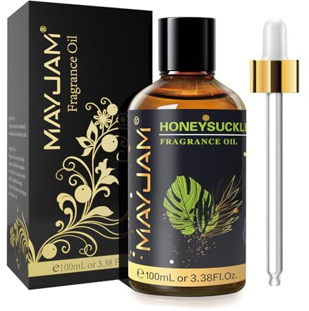 MAYJAM Olio Di Fragranze Di Caprifoglio 100ml, Premium Caprifoglio Di Fragranze Aromaterapia Per Olio Essenziali di Diffusori, Umidificatori, DIY, Casa