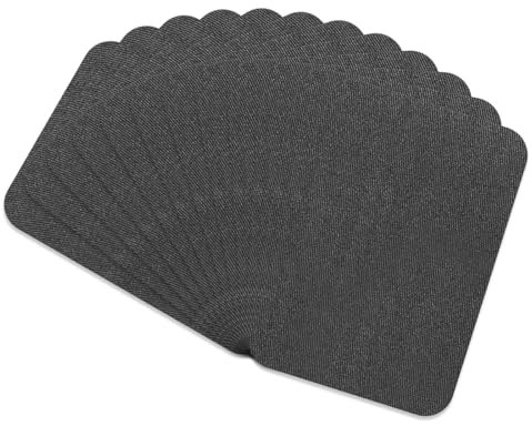 12 Stück Flicken zum Aufbügeln, Stoffreparaturflicken Aufbügelflicken für Kleidung Aufbügelflicken Jeansflicken Aufbügelflicken für Kleidung Schuhe Jeans Hüte (Dunkelgrau)