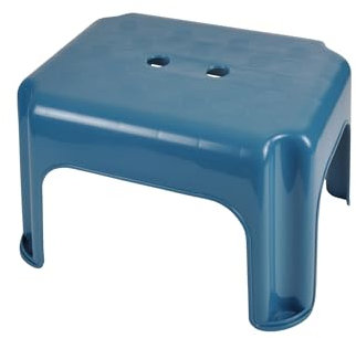 Homéa, Marchepied Plastique 40 x 30 x H23 cm Bleu Paon