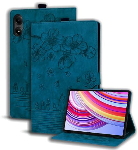 Succtopy Funda para Xiaomi Redmi Pad Pro 2024 12.1 Pulgadas Ultra Slim PU Protectora Tableta Carcasa con Soporte Pencil, Función de Soporte para Xiaomi Redmi Pad Pro Azul Real
