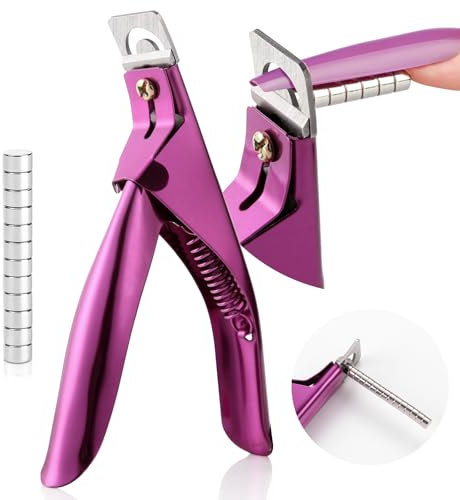 Saviland Nagelknipser Maniküre Tip Cutter Knipser mit 15PCS Magnete, Gelnägel Nagelknipser Trimmer Maniküre Nagelknipser für Kunstnägel Gelnägel Acrylnägel Fingernägel Falsche Nägel Clipper (Rosenrot)