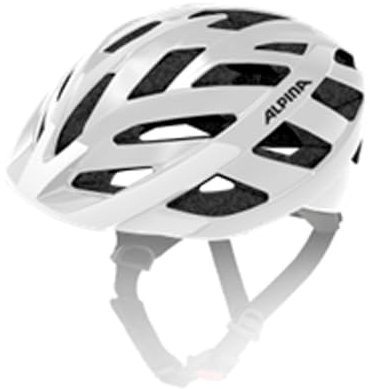 ALPINA PANOMA - Reflektierender & Optimal Belüfteter Fahrradhelm Mit Fliegennetz & Nachrüstbarem LED Für Erwachsene, White matt, S (52-57 cm)