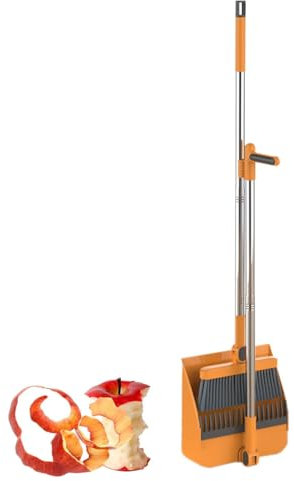 Kehrgarnitur und Kehrschaufel, Kombi-Set Besen mit Schaufel zum Reinigen der Zähne | Kehrschaufel und Bürste mit langem Griff für Hof, Garage, Eingang, Einkaufszentrum, Markt, Haus, Küche, Zimmer, von