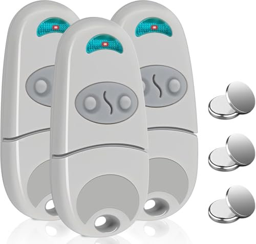 3pcs Telecomando Cancello, 433,92 MHz Telecomando Universale Porta Garage, Telecomando Porta Garage Compatibile con 432EV, 2 Canali