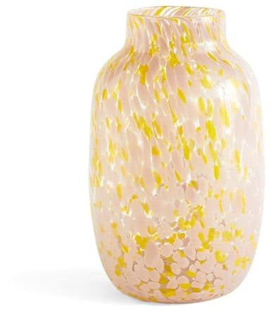 Hay Splash Vase aus Glas gefertigt, in der Farbe: Gelb/Rosa, Maße: D: 14,5 cm, H: 22,5cm, AB503-A603-AG55